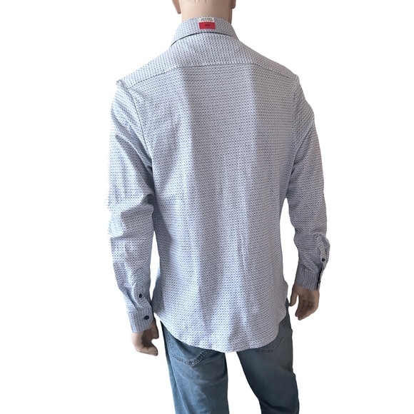Modern English Button Front Shirt Long Sleeve 100% Cotton - Picture 6 of 11